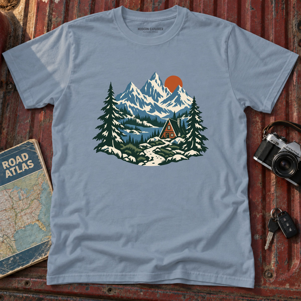Mountain Hideaway Cabin Tee