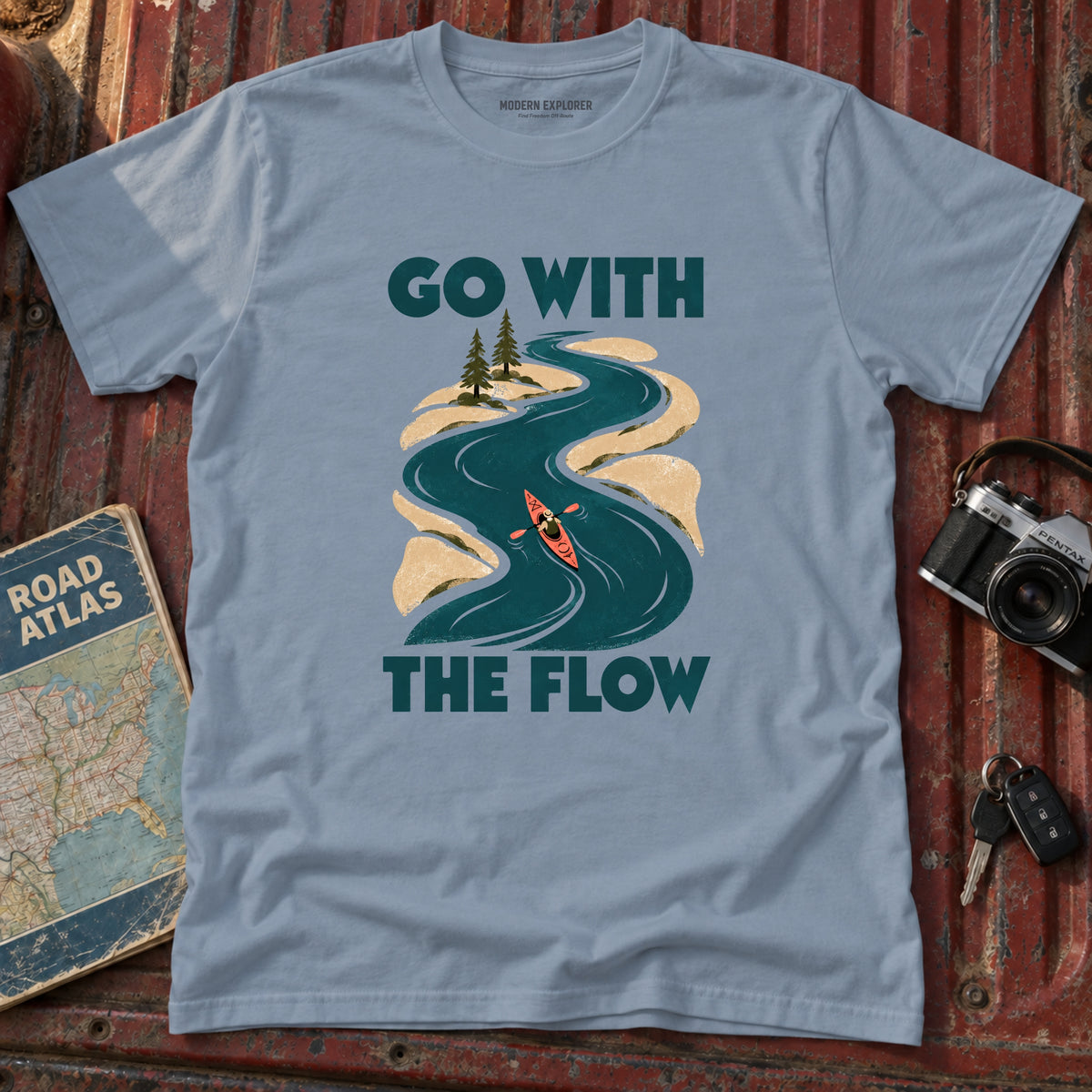 "Go With The Flow" Graphic Tee