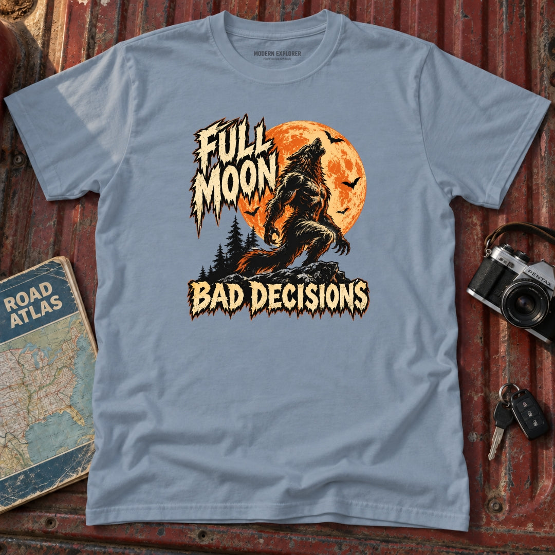 "Full Moon Bad Decisions" Halloween Graphic Tee