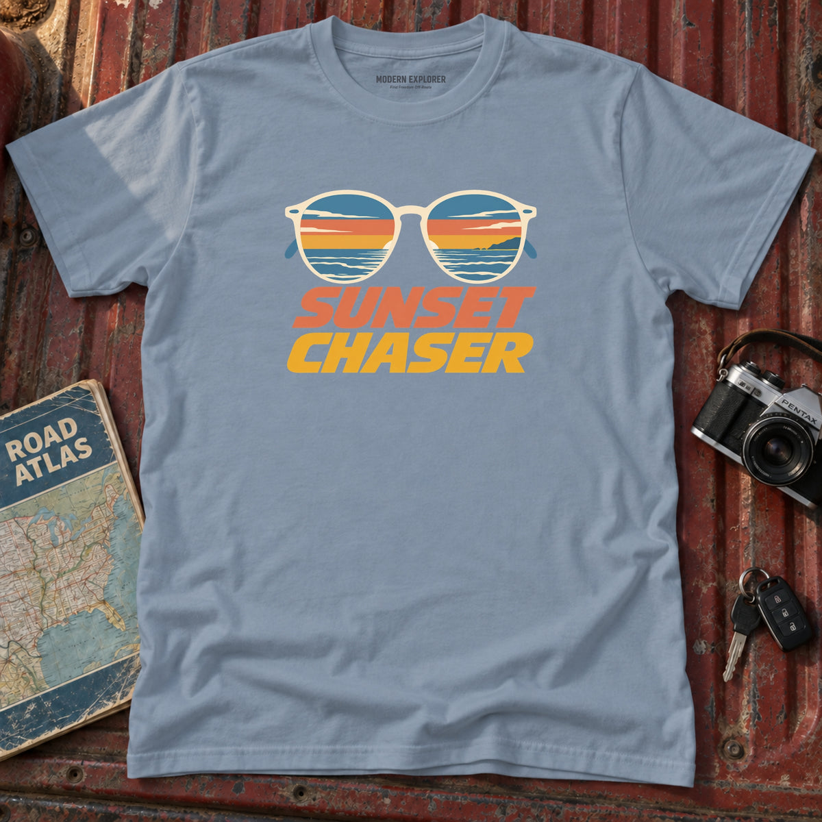 Sunset Chaser Retro Shades Tee