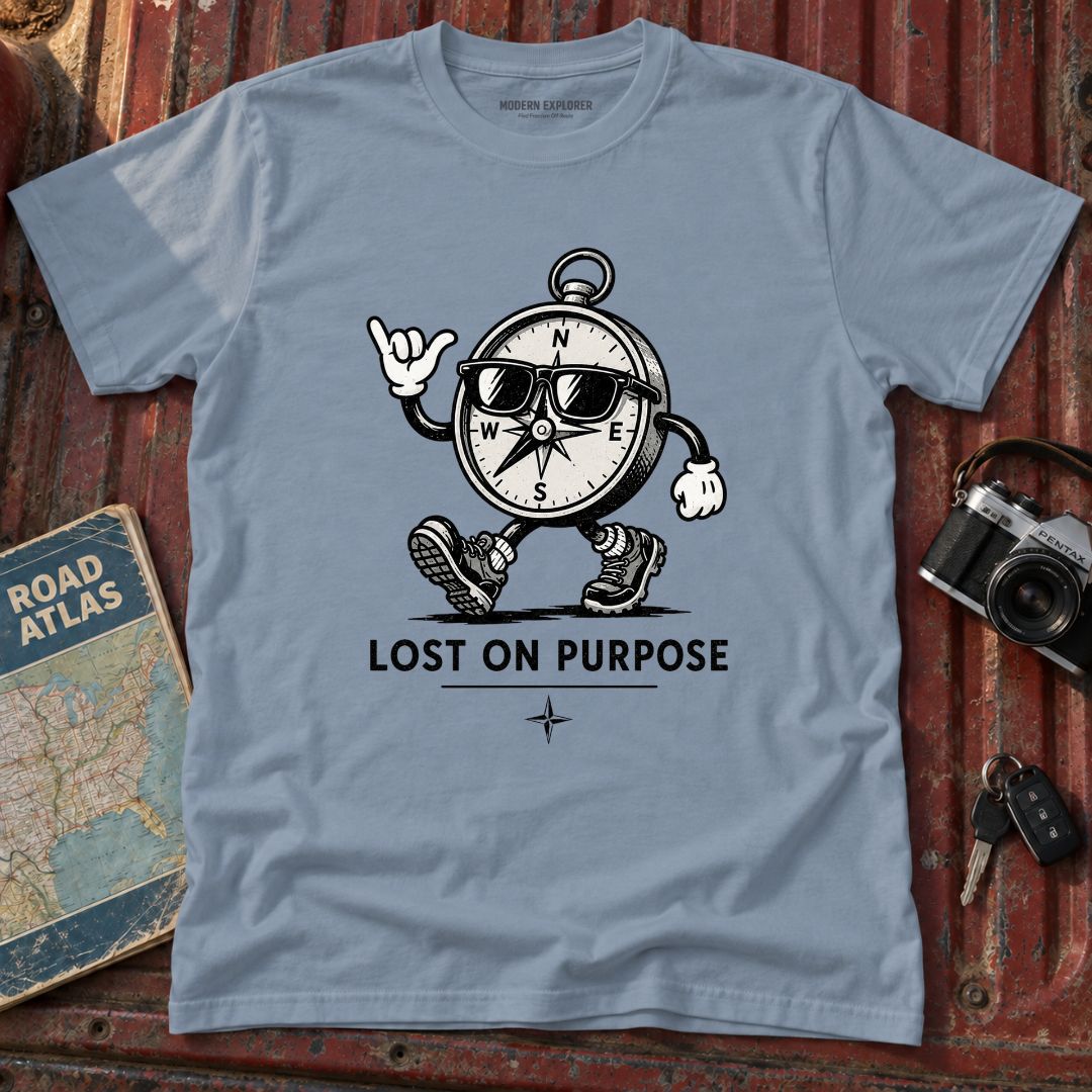 "Lost on Purpose" Adventure Graphic Tee
