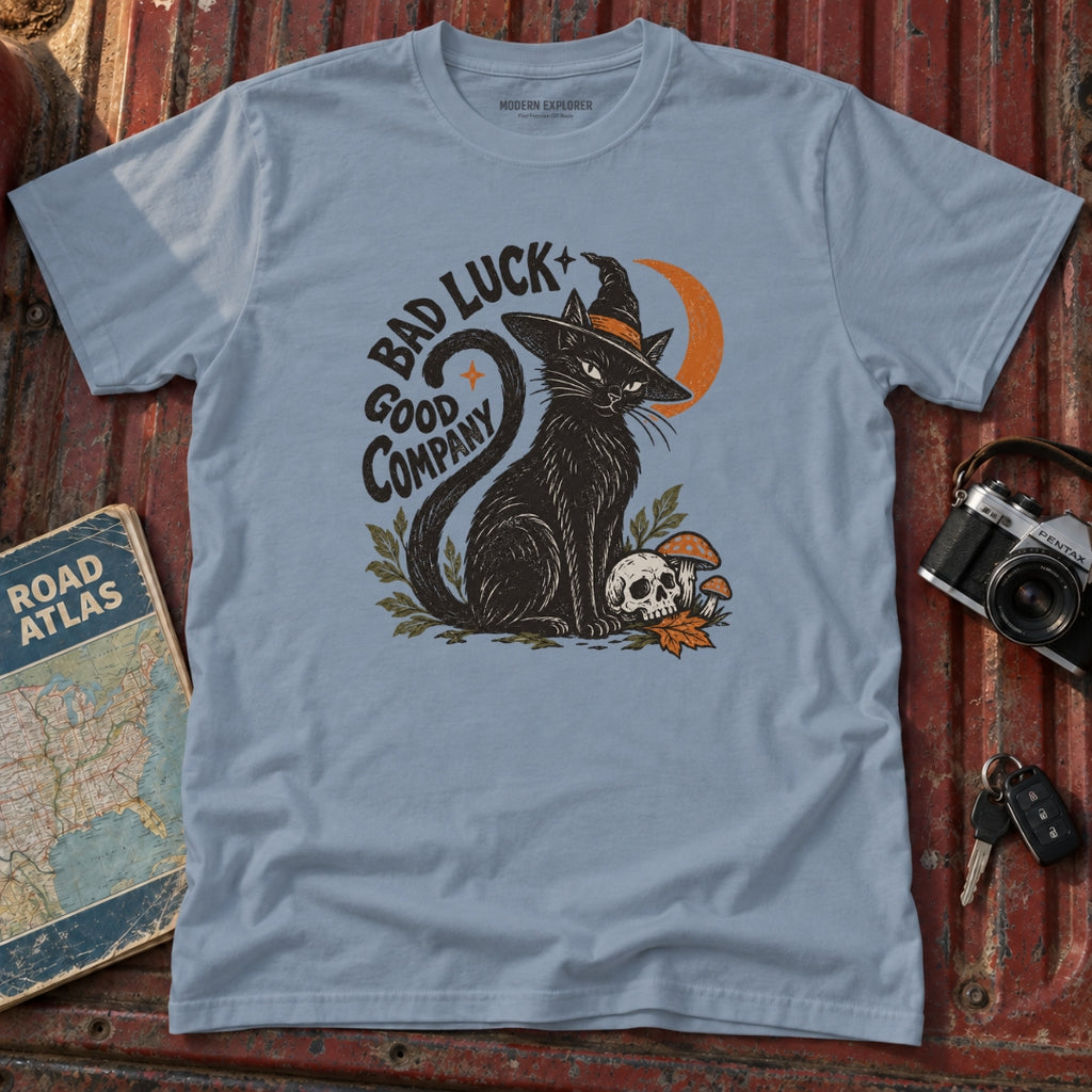 "Bad Luck Good Company" Halloween Graphic Tee