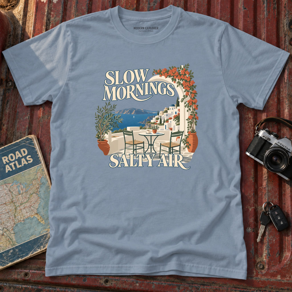 'Slow Mornings Salty Air" Graphic Tee