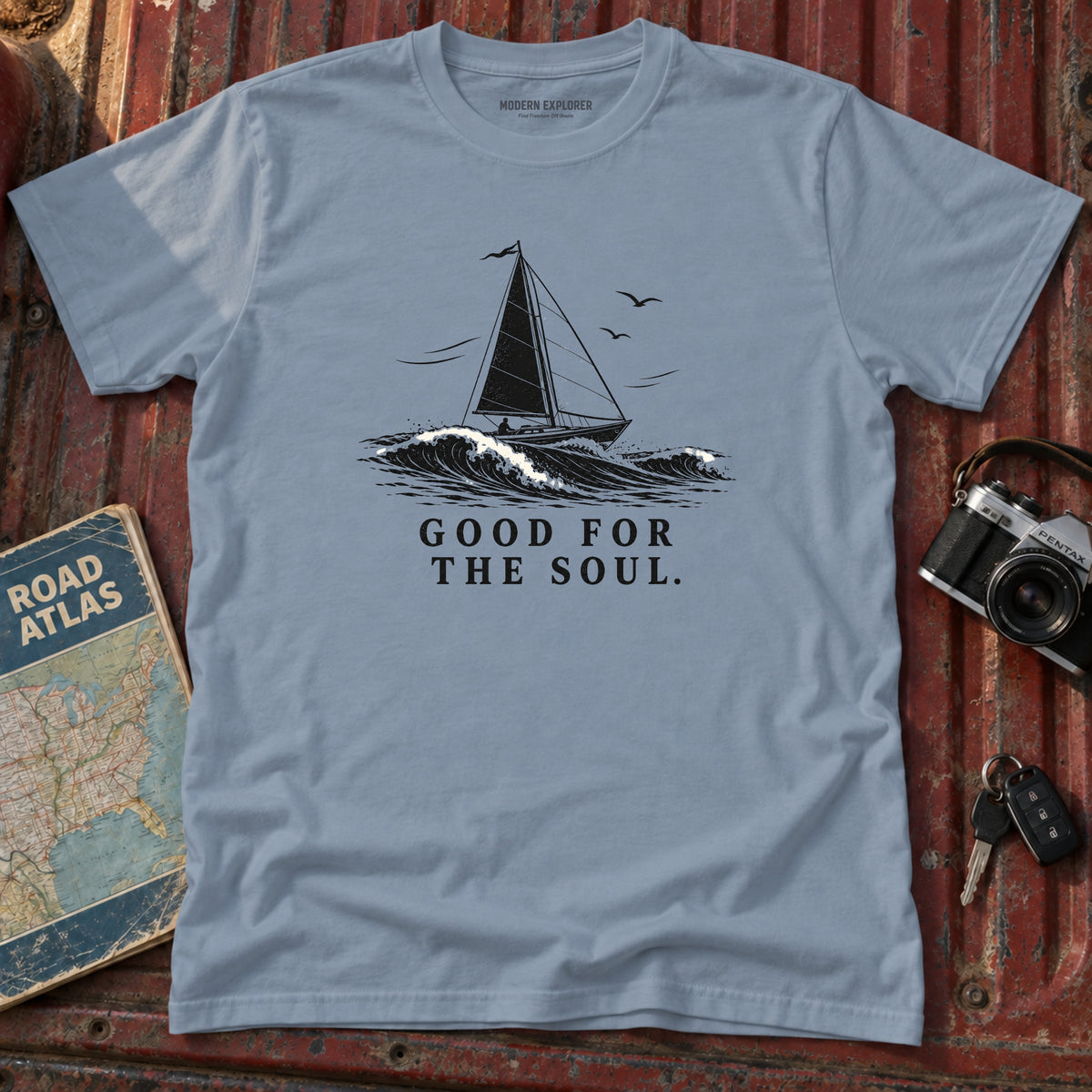 "Good for the Soul" Sailboat Tee