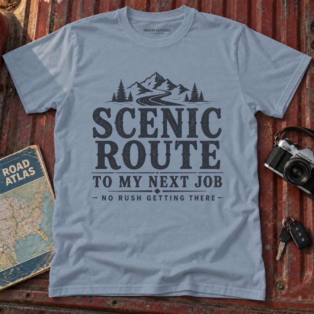'Scenic Route' Mountain Road Graphic Tee