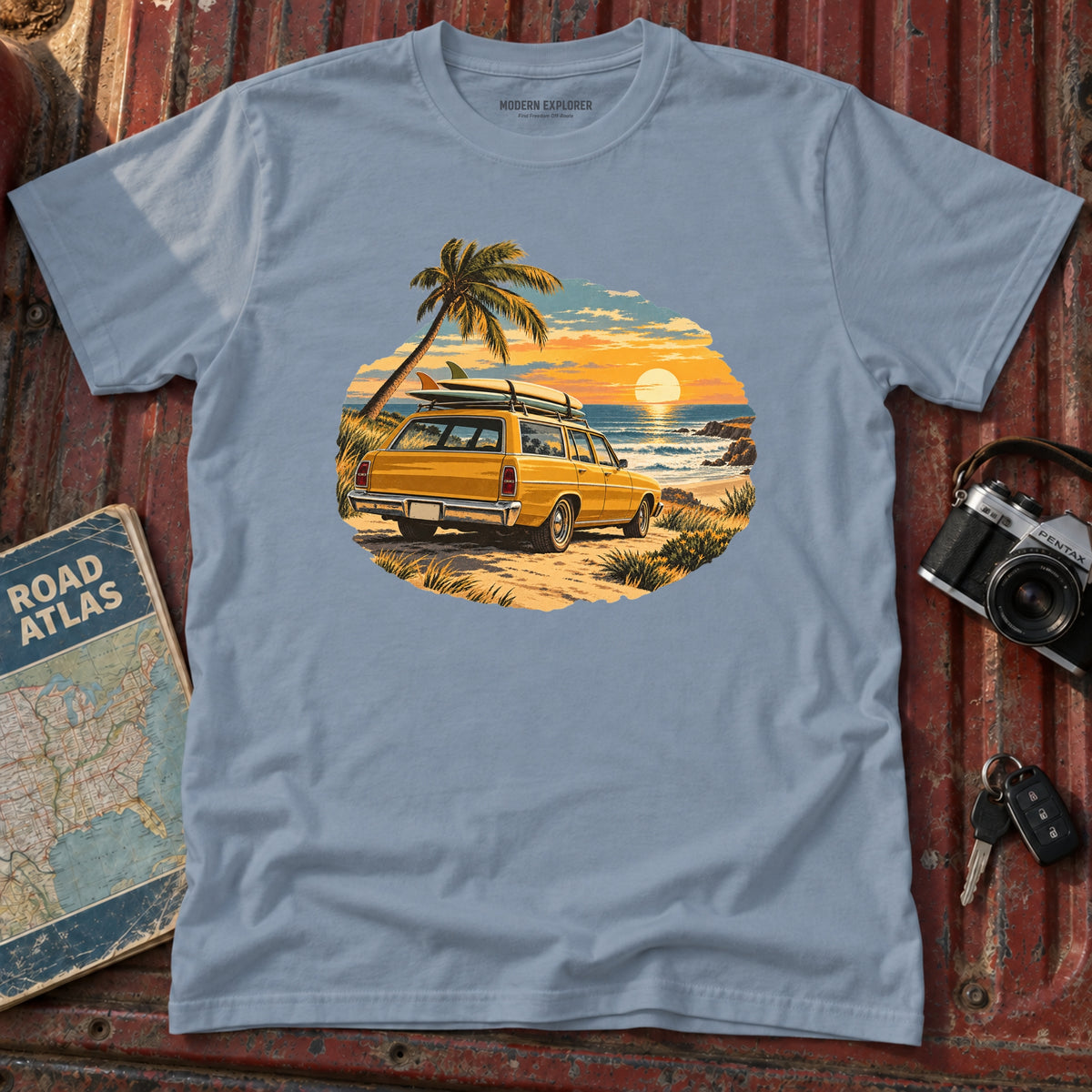 Golden Hour Surf Wagon Tee