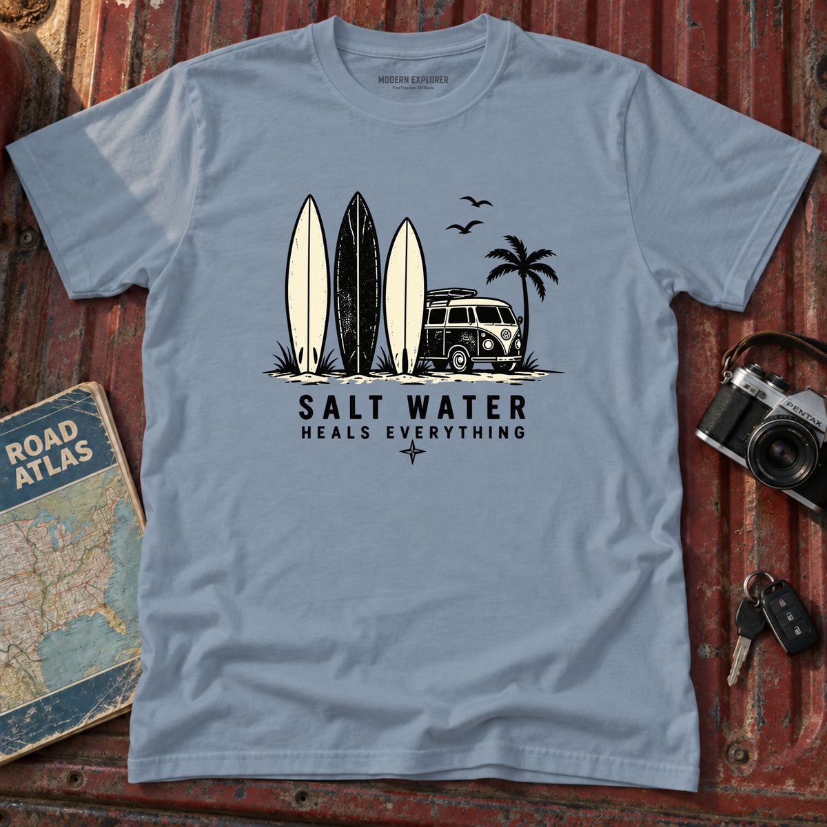 Salt Water Heals Everything Surf T-Shirt
