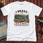 "I Brake for Scenic Overlooks" Retro Adventure Tee