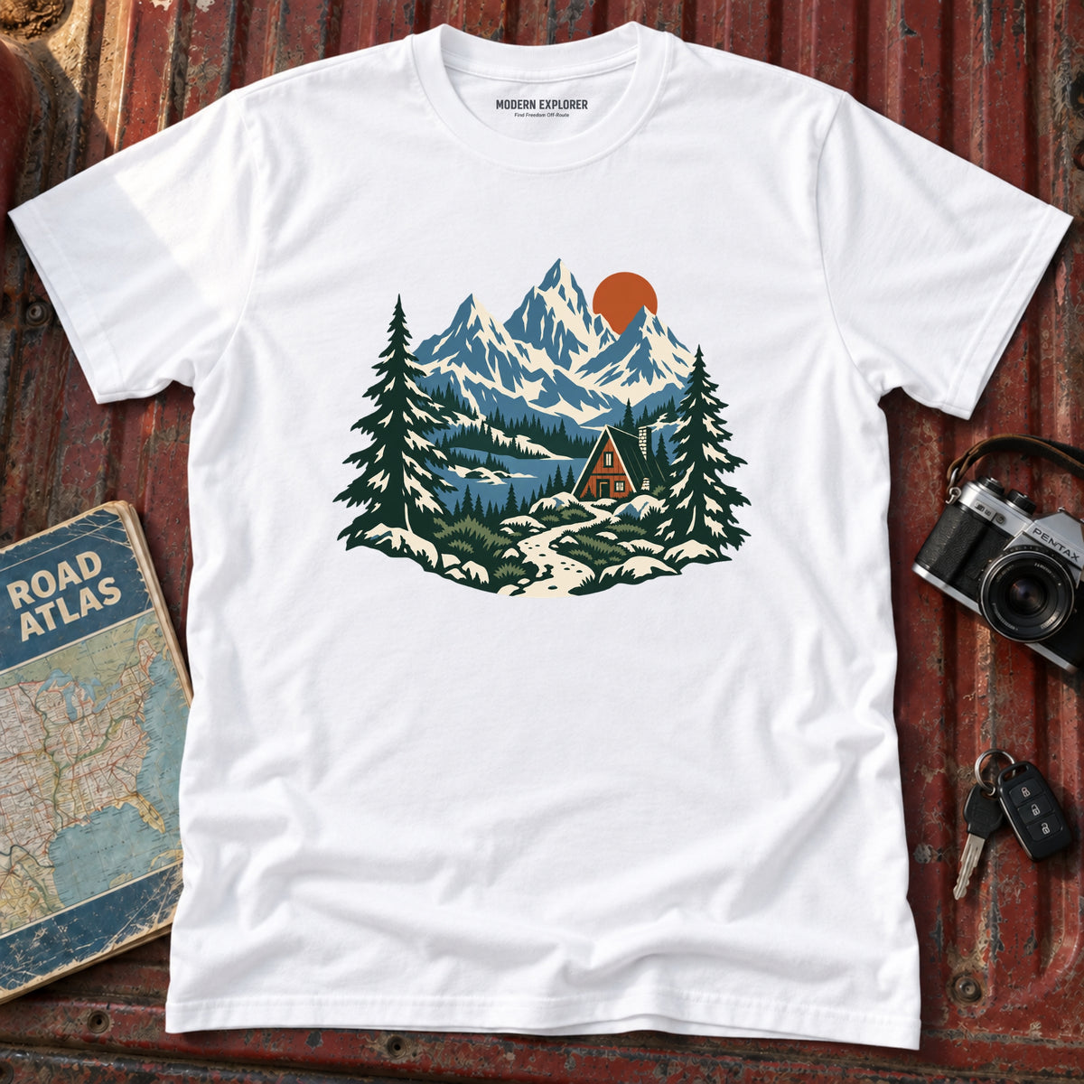 Mountain Hideaway Cabin Tee