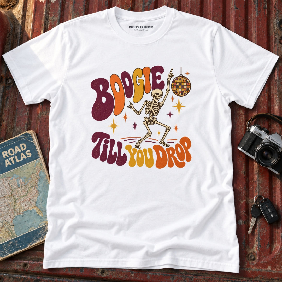 "Boogie Till You Drop" Halloween Graphic Tee