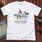 "Right Where I Want To Be" Beach Tee