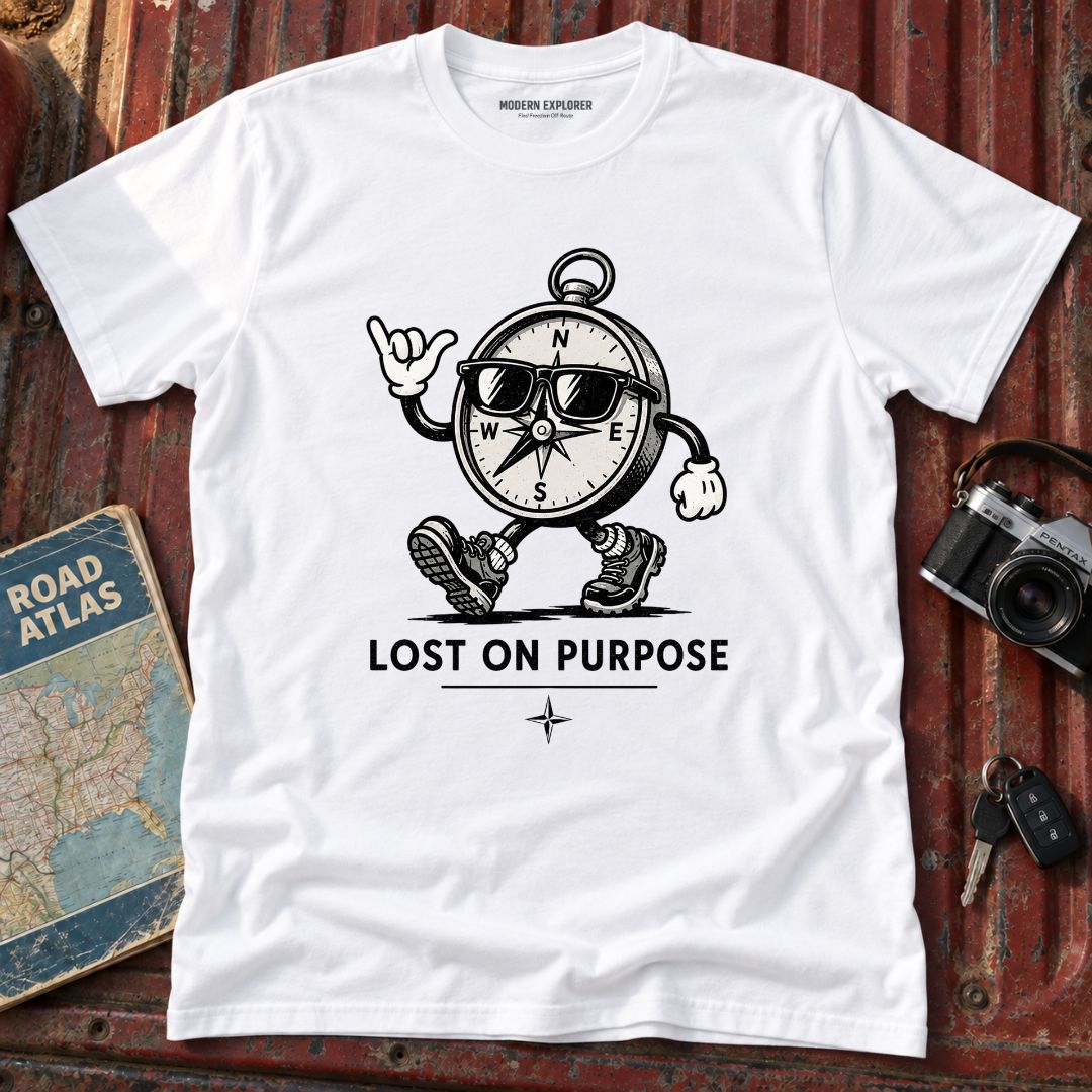 "Lost on Purpose" Adventure Graphic Tee