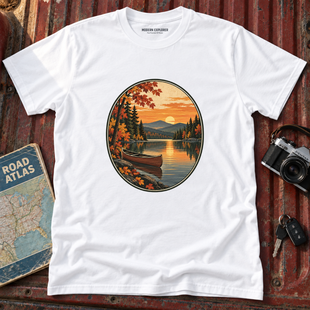 Autumn Lakeside Sunset T-Shirt