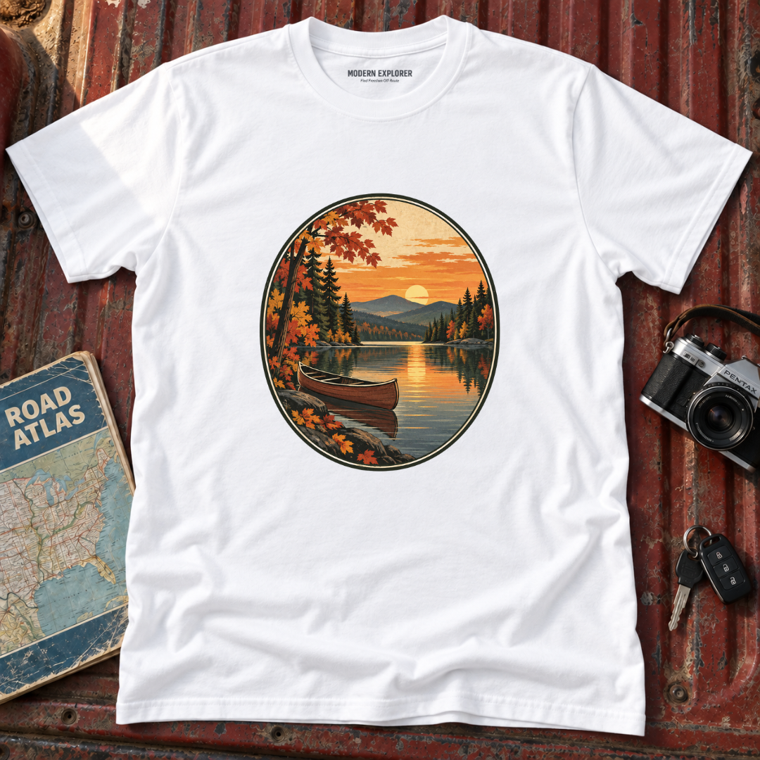 Autumn Lakeside Sunset T-Shirt