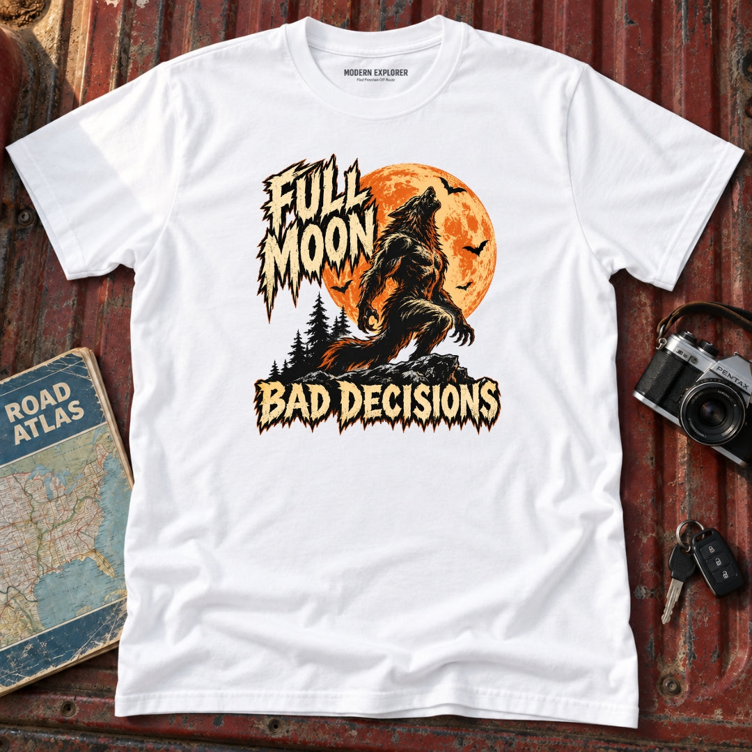 "Full Moon Bad Decisions" Halloween Graphic Tee