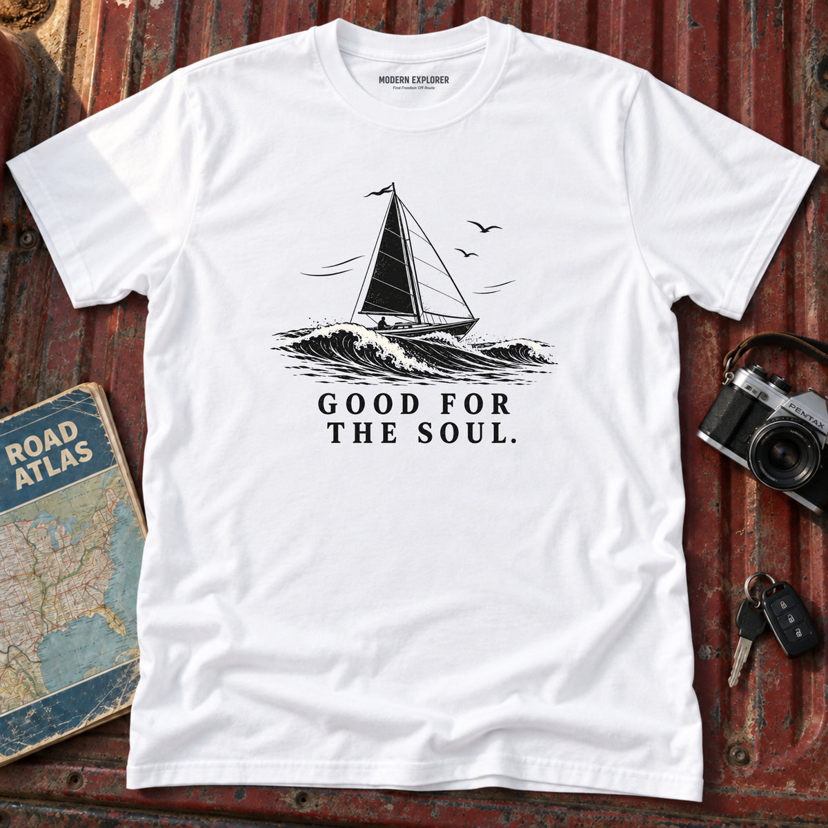 "Good for the Soul" Sailboat Tee