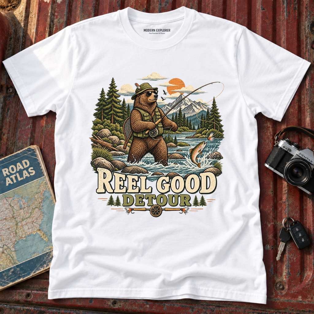 "Reel Good Detour" Vintage Outdoor Tee