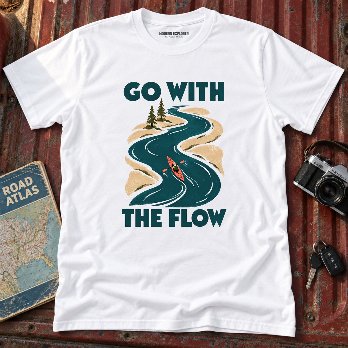 "Go With The Flow" Graphic Tee